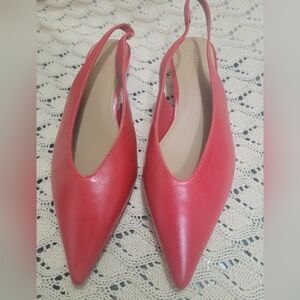 Madewell Red Slingback Heels